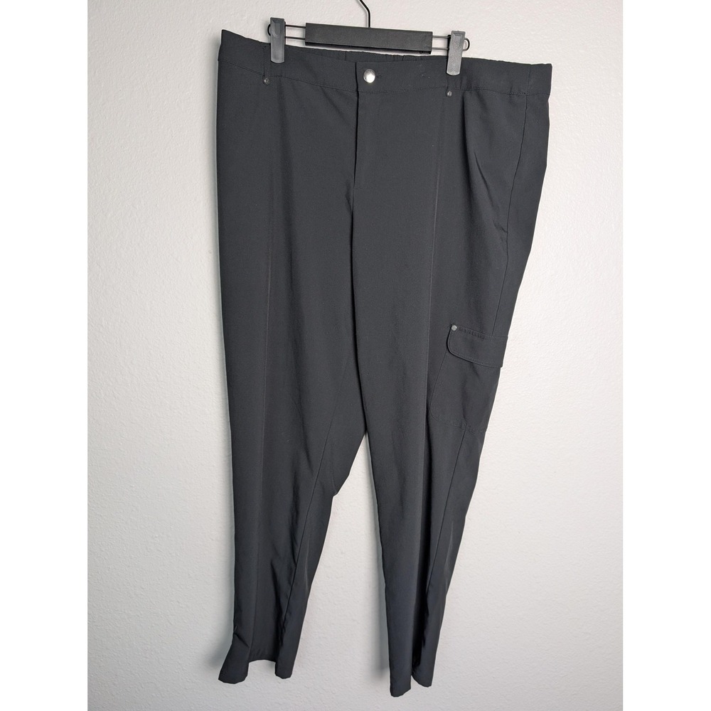 CJ Banks‎ Dress Pants Womens 18W Black Tapered Elastic Waist Cargo Pocket